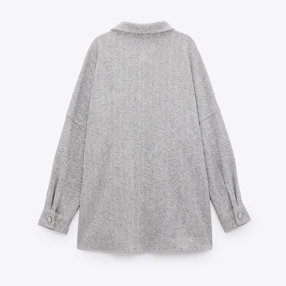 Zara Grey Overshirt/Shacket - Picture 3 of 3